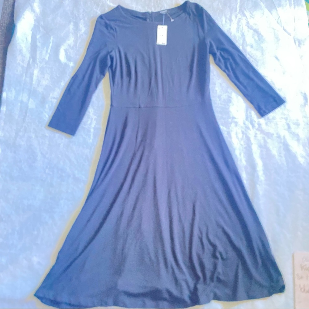 Premise Dress Women's Long-Sleeve A-Line Dress Size Medium Black
